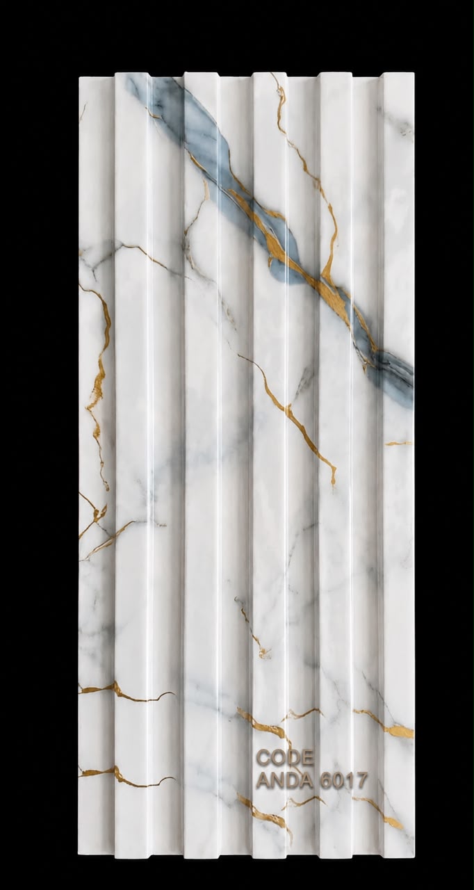 ANDA 6017 – 6 Inch 10mm Fluted Marble PVC Wall Panel 4 ANDA 6017 – 6 Inch 10mm Fluted Marble PVC Wall Panel